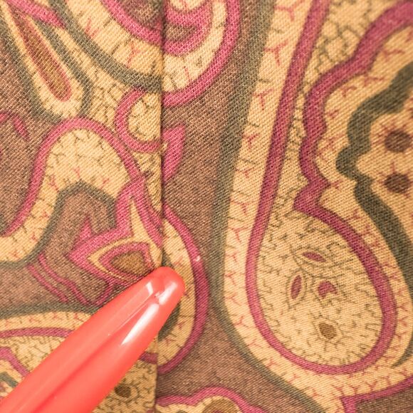 Vintage Studio Works Paisley Moleskin Midi Skirt Large Brown Boho Western Autumn - Picture 10 of 15